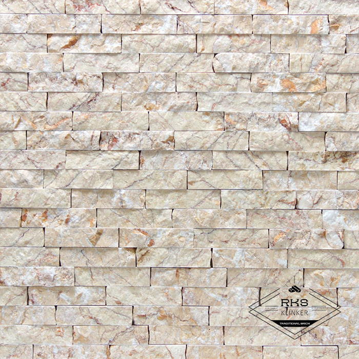 Фасадный камень Полоса - Мрамор Солнечный с прожилками в Орле